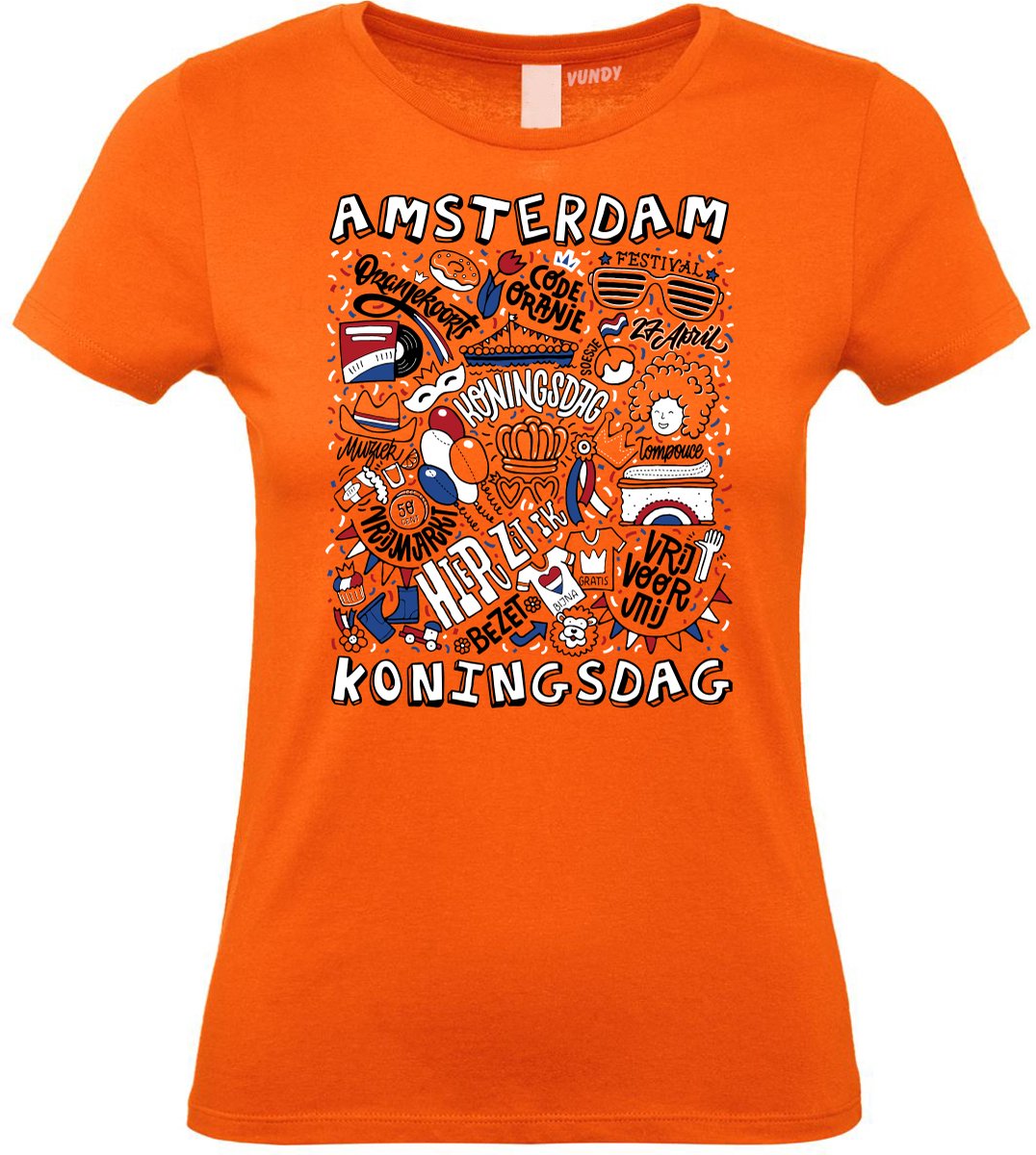 Dames t-shirt Amsterdam Oranjekoorts | Oranje Dames | maat XXL